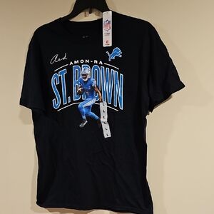 NFL Detroit Lions Amon-Ra St. Brown Black Graphic Tee